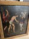 Antique Rare Large Oil On Canvas Religious Painting Flagellation Of Christ 18thc