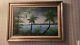 Antique Tropical Oil Painting Signed By Artist J. Makall