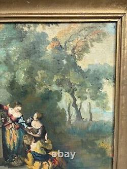 Antique Victorian ALLEGORICAL PAINTING Nymphs