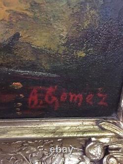Antique/Vintage A. Gomez, Signed oil/canvas Painting