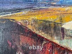 Antique Vintage Mid Century Modern Abstract Expressionist Oil Painting, Æ Nash