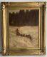 Antique Vintage Original Oil Painting'northern Express' -signed Franz Johnston