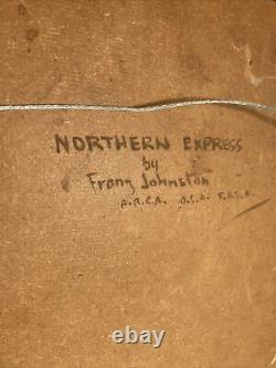 Antique Vintage Original Oil Painting'Northern Express' -Signed Franz Johnston