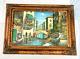 Antique X-large Venetian Canal Scene Oil Painting On Canvas Nice