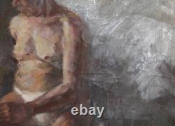 Antique large oil painting nude