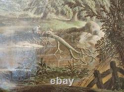 Antique painting, Pastoral Painting, Victorian Era, oil painting, large