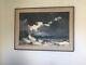 Antique Van Schendel Large Oil Painting On Canvas Frame Impressionist Seascape