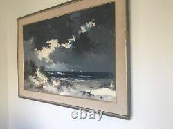 Antique van schendel large Oil Painting on canvas Frame impressionist seascape