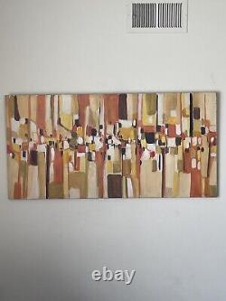 Ben Abril Antique MID Century Modern Abstract Oil Painting Old Vintage 1959