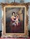 Bianchini, Madonna & Child French 19thc Large Fine Signed Antique Oil Painting