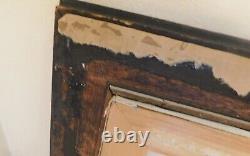 C. 1920 Tiger Oak Antique Frame & MCM Post Impressionist Boats Harbor D. Chambers