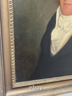 C1890 Portrait Mr Ford Oil Board Attb James Frothingham Gilbert Stuart Painting