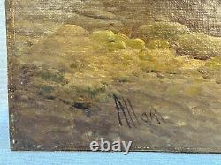 CHRISTINA ALLAN (1843-1920) ANTIQUE OIL PAINTING CHRISTIANCHURCH MILL UK 19th c