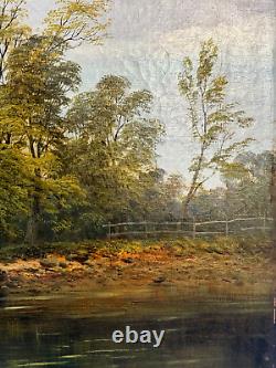 CHRISTINA ALLAN (1843-1920) ANTIQUE OIL PAINTING CHRISTIANCHURCH MILL UK 19th c