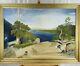 Cile Large Vintage (1981) Desert Landscape Oil On Canvas