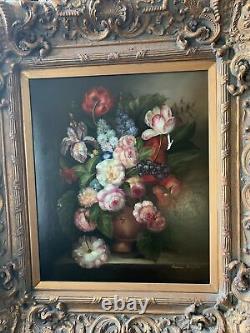 Dame Laura Knight Still Life Oil Painting Rare Large Antique Frame 40x35