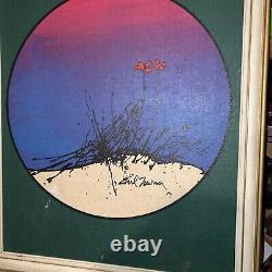 Earl Newman Antique MID Century Modern Abstract Oil Painting Vintage