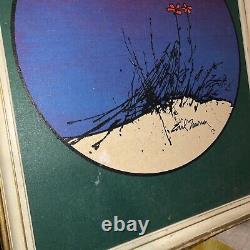 Earl Newman Antique MID Century Modern Abstract Oil Painting Vintage