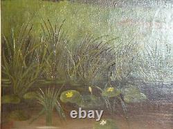 Exquisitely Framed Antique Oil on Canvas River Landscape A. Staddon Est. 1915