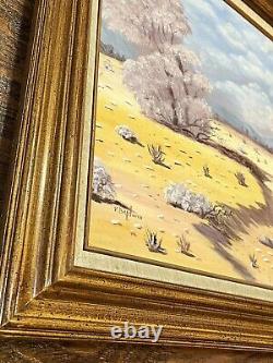 FRAMED ORIGINAL Large Canvas Oil Painting Artwork Landscape Signed Fine Art #603