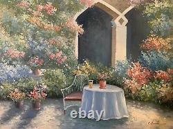 FRAMED ORIGINAL Large Canvas Oil Painting Landscape Signed Artwork Fine Art #597