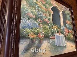 FRAMED ORIGINAL Large Canvas Oil Painting Landscape Signed Artwork Fine Art #597