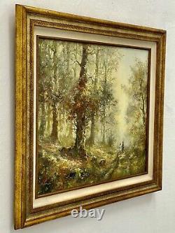 Fabulous Original Oil on Canvas Beautiful Fall By Julius Polek Framed & Signed