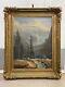 Fine Antique Old 19th C. Hudson River School Landscape Oil Painting, Wow