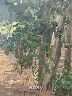 Fine Antique Old California Plein Air Landscape Oil Painting, ADDISON JOHNSON