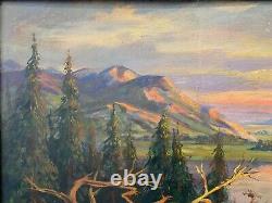 Fine Antique Old California Plein Air Landscape Oil Painting, Gershuni 1947