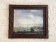 Framed Landscape Oil Painting Replica Reproduction Antique Carved Wood 24 X 28
