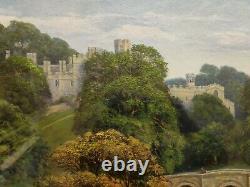 Geo H. Wimpenny, Haddon Hall, Signed Early 20th C. Antique Canvas Oil Painting