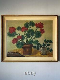 Gorgeous Antique Modern Still Life Impressionist Oil Painting Old Vintage Roses