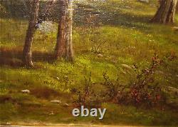 HUGE FRAMED ANTIQUE OIL PAINTING on Canvas Attributed to Albert Bierstadt