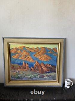 Hilda Van Zandt Antique California Landscape Oil Painting Old Modern Abstract 50