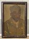 Historic Antique Wwii Black African American Soldier Portrait Oil Painting 40