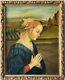 Important E Bianchini Antique Italian Madonna Portrait Oil Painting Old Rome 30s