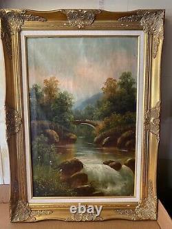 J Rufsell John Russell Antique Hudson River Oil Painting No 2