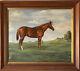 James Slick Antique California Western Horse Landscape Oil Painting Old 1960s