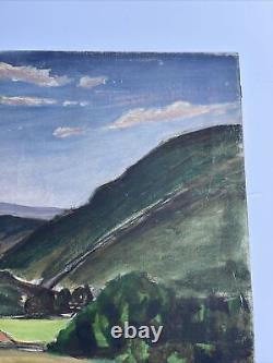 Jo Cain PAINTING ANTIQUE WPA LANDSCAPE Regionalism Listed Famous Oil Rare LARGE