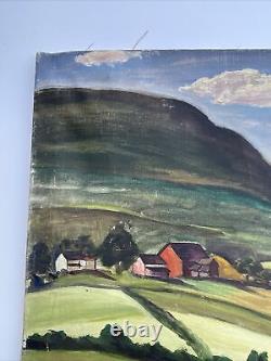 Jo Cain PAINTING ANTIQUE WPA LANDSCAPE Regionalism Listed Famous Oil Rare LARGE