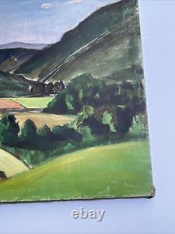 Jo Cain PAINTING ANTIQUE WPA LANDSCAPE Regionalism Listed Famous Oil Rare LARGE