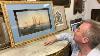 L M Galea Antique Large Oil On Panel With Artist S Backstamp Fishing Boats By Valletta Malta