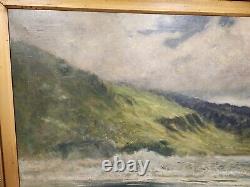 Large Antique 1881 Paul Jacob Naftel Original Oil On Canvas Painting Guernsey