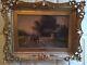 Large Antique 19th C. Oil On Canvas Landscape Signed Albert Milton Listed Artist