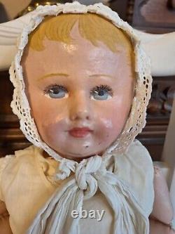 Large Antique 25 Martha Chase Oil Painted Baby Doll Made In USA