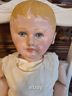 Large Antique 25 Martha Chase Oil Painted Baby Doll Made In USA