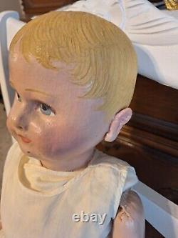 Large Antique 25 Martha Chase Oil Painted Baby Doll Made In USA