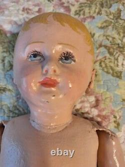 Large Antique 25 Martha Chase Oil Painted Baby Doll Made In USA