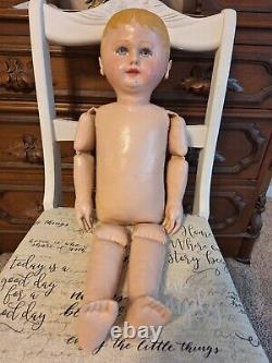 Large Antique 25 Martha Chase Oil Painted Baby Doll Made In USA